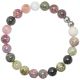 Bracelet en tourmaline multicolore - Perles rondes 8 mm