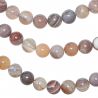 Bracelet en agate de Botswana - Perles rondes 6 mm