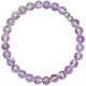 Bracelet en améthyste à chevrons - Perles rondes 6 mm