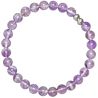Bracelet en améthyste à chevrons - Perles rondes 6 mm