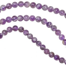Bracelet en améthyste à chevrons - Perles rondes 6 mm