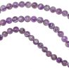 Bracelet en améthyste à chevrons - Perles rondes 6 mm
