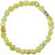 Bracelet en serpentine jaune - Perles pierres roulées 5 à 8 mm)