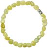 Bracelet en serpentine jaune - Perles pierres roulées 5 à 8 mm)