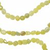 Bracelet en serpentine jaune - Perles pierres roulées 5 à 8 mm)