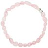 Bracelet en quartz rose - Perles pierres roulées 5 à 8 mm
