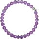 Bracelet en améthyste - Perles rondes 6 mm