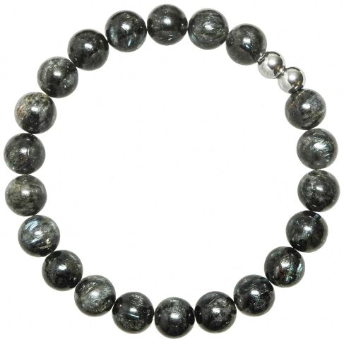 Bracelet en astrophyllite - Perles pierres rondes 8 mm