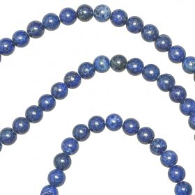 Bracelet en lapis-lazuli - Perles rondes 6 mm