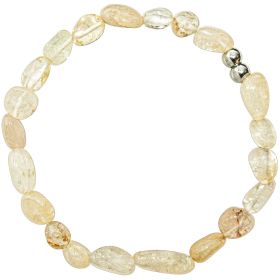 Bracelet en citrine - Perles roulées 5 à 8 mm