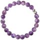 Bracelet en améthyste à chevrons - Perles rondes 6 mm