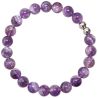 Bracelet en améthyste à chevrons - Perles rondes 6 mm