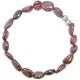 Bracelet en grenat almandin - Perles roulées 8 à 12 mm