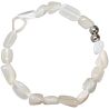 Bracelet en pierre de lune blanche - Perles roulées 8 à 12 mm