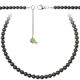 Collier en onyx noir  - Perles rondes 6 mm - 38 cm