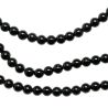 Collier en onyx noir  - Perles rondes 6 mm - 38 cm
