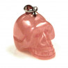 Pendentif crâne en quartz rose