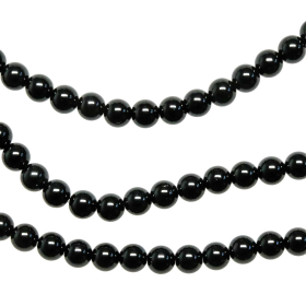 Collier en onyx noir  - Perles rondes 6 mm - 50 cm