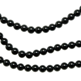 Collier en onyx noir  - Perles rondes 6 mm - 60 cm