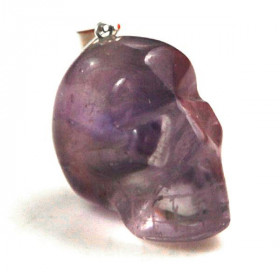 Pendentif crâne en quartz rose