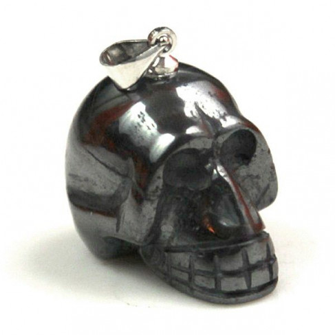 Pendentif crâne en hématite