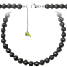 Collier en onyx noir  - Perles rondes 10 mm - 70 cm
