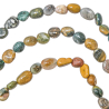Collier en jaspe océan - Perles roulées 5 à 8 mm - 38 cm