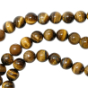 Collier en oeil de tigre - Perles rondes 10 mm - 55 cm