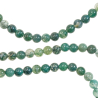 Collier en agate mousse  - Perles rondes 6 mm - 50 cm