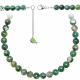 Collier en agate mousse  - Perles rondes 10 mm - 70 cm
