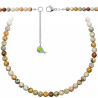 Collier en agate crazy lace - Perles rondes 6 mm - 38 cm