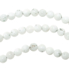 Collier en pierre de lune blanche - Perles rondes 8 mm - 90 cm