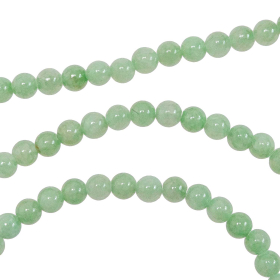 Collier en jade vert - Perles rondes 6 mm - 38 cm