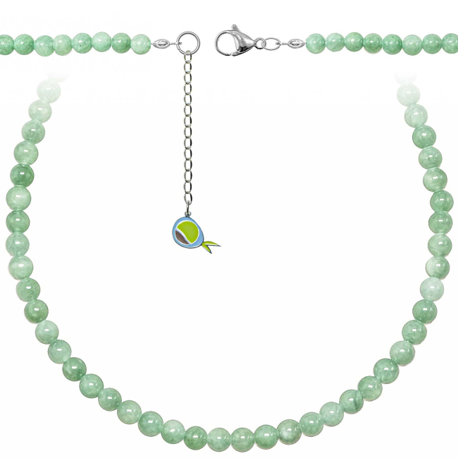 Collier en jade vert - Perles rondes 6 mm - 38 cm