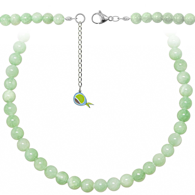 Collier en jade vert - Perles rondes 8 mm - 55 cm