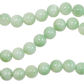 Collier en jade vert - Perles rondes 10 mm - 43 cm