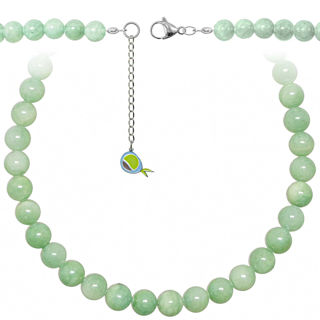 Collier en jade vert - Perles rondes 10 mm - 60 cm
