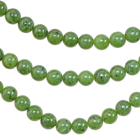 Collier en jade néphrite - Perles rondes 8 mm - 38 cm