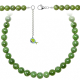 Collier en jade néphrite - Perles rondes 10 mm - 70 cm