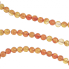 Collier en cornaline - Perles rondes 6 mm - 50 cm