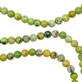 Collier en serpentine - Perles rondes 6 mm - 43 cm