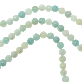 Collier en amazonite - Perles rondes 6 mm - 50 cm