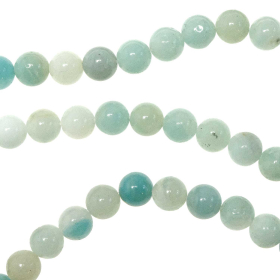 Collier en amazonite - Perles rondes 8 mm - 55 cm