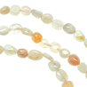 Collier pierre de lune orangée - Perles roulées 8 à 12 mm - 43 cm