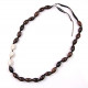 Sautoir perles olive en bois et nacre