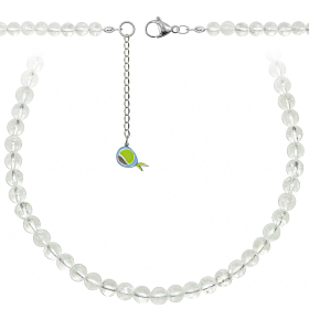 Collier en cristal de roche - Perles rondes 6 mm - 55 cm