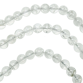 Collier en cristal de roche - Perles rondes 8 mm - 43 cm