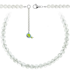 Collier en cristal de roche - Perles rondes 8 mm - 38 cm