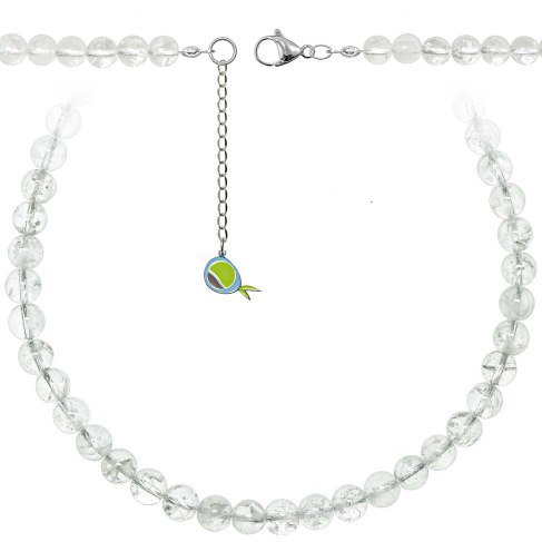 Collier en cristal de roche - Perles rondes 8 mm - 50 cm