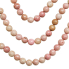 Collier en rhodonite - Perles rondes 6 mm - 43 cm